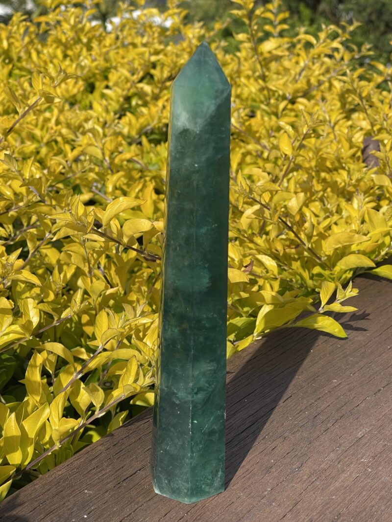 This is Healing and Love with Green Fluorite Tower d