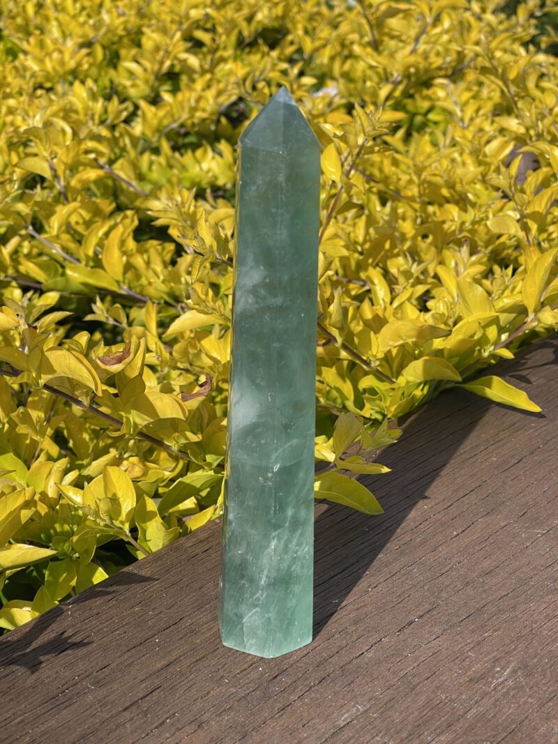 This is Mystical Green Fluorite Tower for Emotional Renewal a