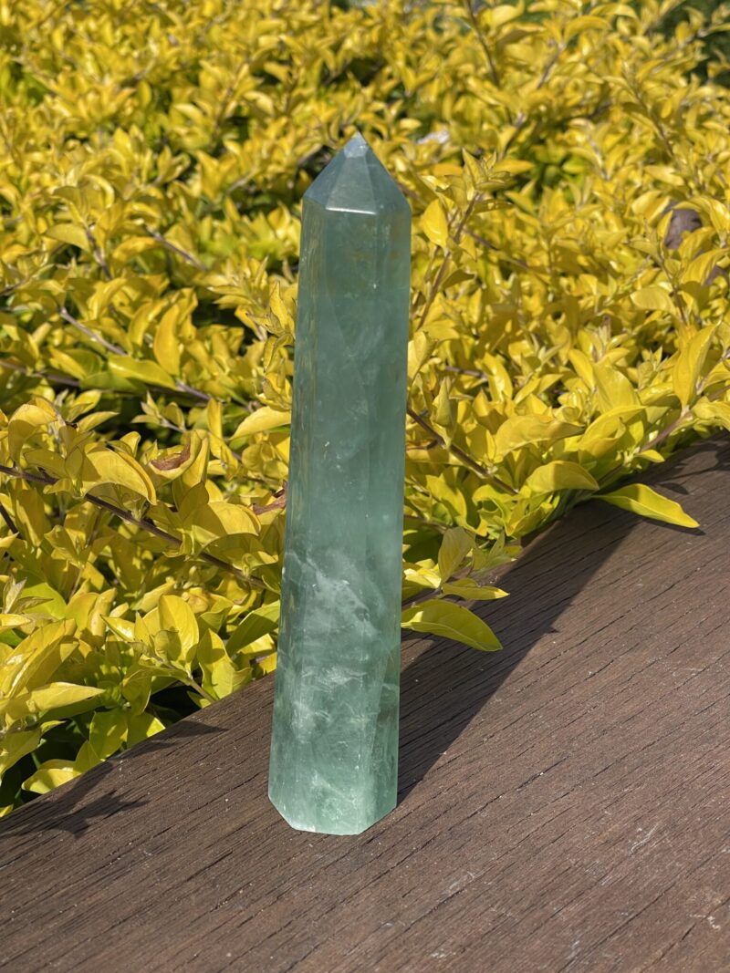 This is Mystical Green Fluorite Tower for Emotional Renewal b