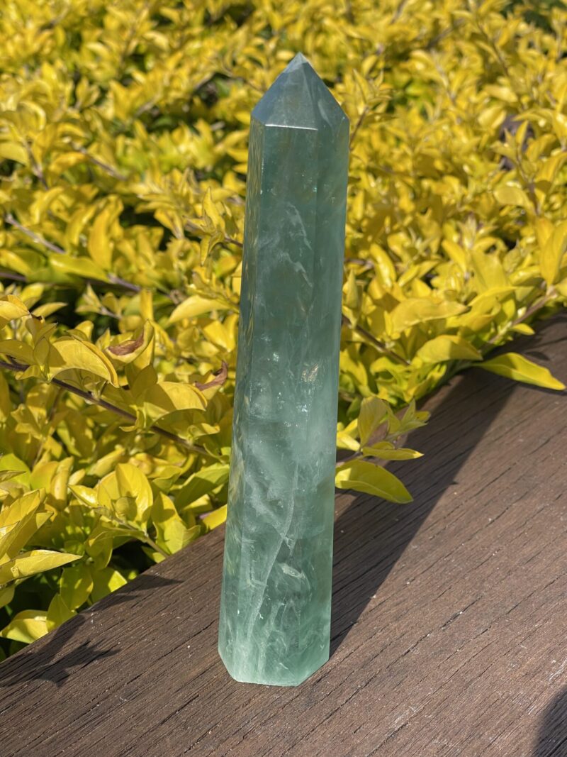 This is Mystical Green Fluorite Tower for Emotional Renewal c