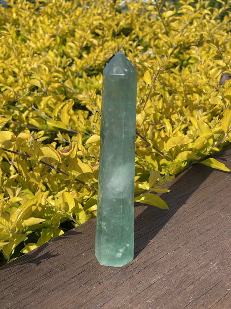 This is Mystical Green Fluorite Tower for Emotional Renewal d