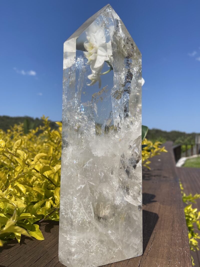 This is Stunning Water Clear AAA Rare Clear Quartz Generator – Amplifying Pure Divine Light h