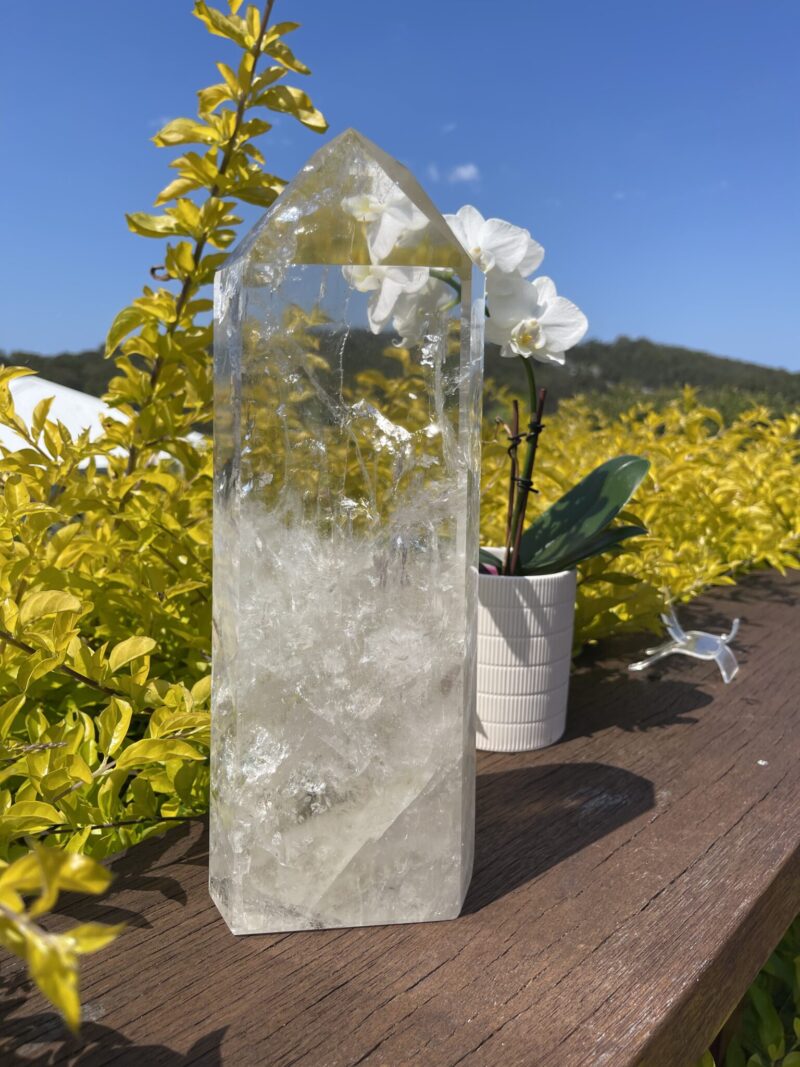 This is Stunning Water Clear AAA Rare Clear Quartz Generator – Amplifying Pure Divine Light j