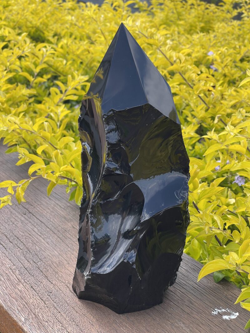 This is Raw Black Obsidian Generator with Polished Top 5.6kg – Grounding and Protection b