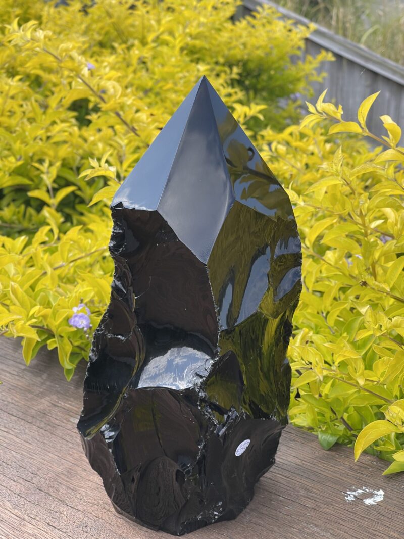 This is Raw Black Obsidian Generator with Polished Top 5.6kg – Grounding and Protection c