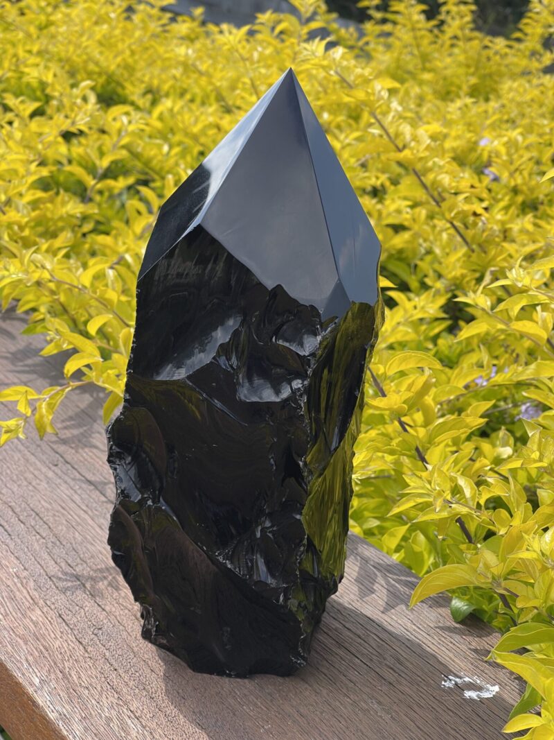 This is Raw Black Obsidian Generator with Polished Top 5.6kg – Grounding and Protection e