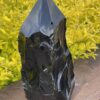 This is Raw Black Obsidian Generator with Polished Top 5.6kg – Grounding and Protection f