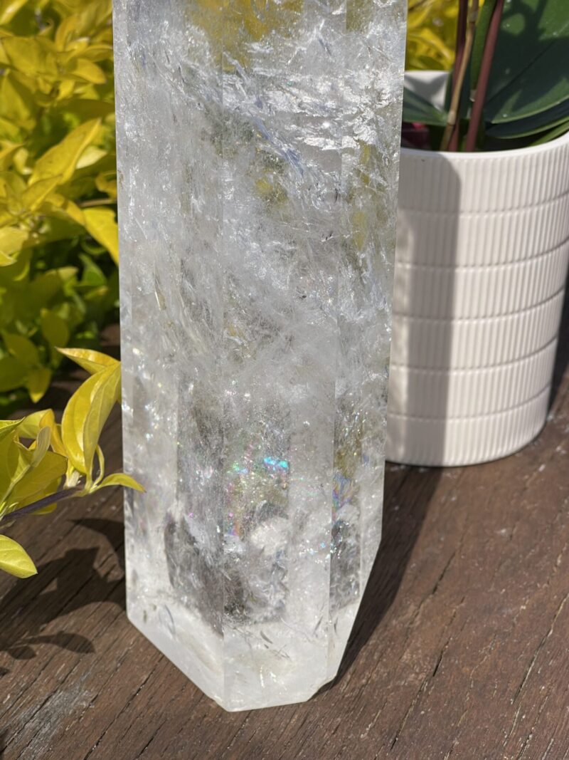 this is Joy Filled AAA Rare Clear Rainbow Quartz Generator 1.81kg