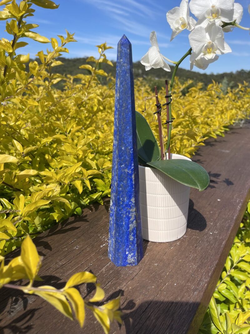 This is. Celestial Guidance AAA Lapis Lazuli Obelisk 510g