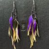 These are Purple Freedom Feather Earrings – Embrace Grace and Liberation