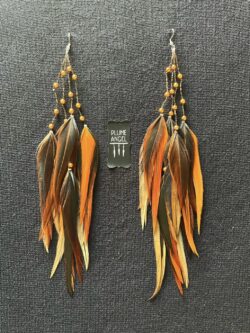 These are Burnt Orange Freedom Earrings – Radiate Warmth and Empowerment