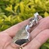 This is Magnificent Herkimer and Libyan Desert Tektite 925 Silver Pendant