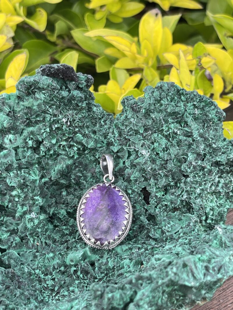 This is Deep Sugilite Oval Pendant