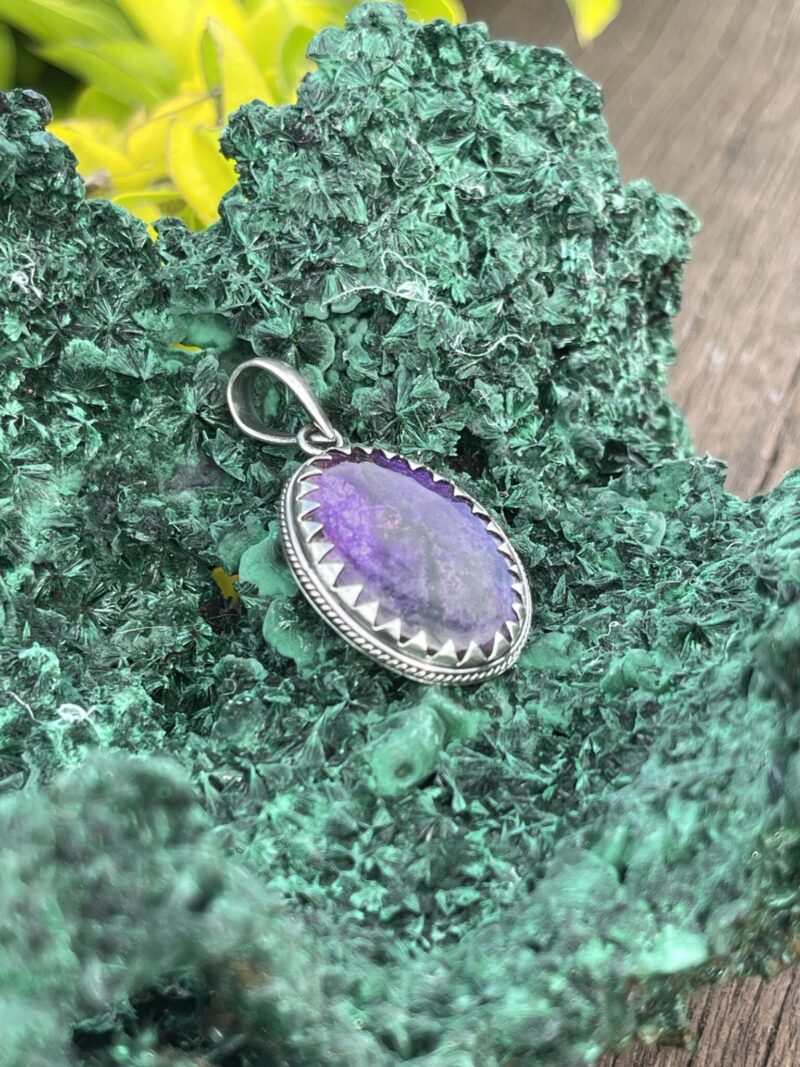 This is Deep Sugilite Oval Pendant