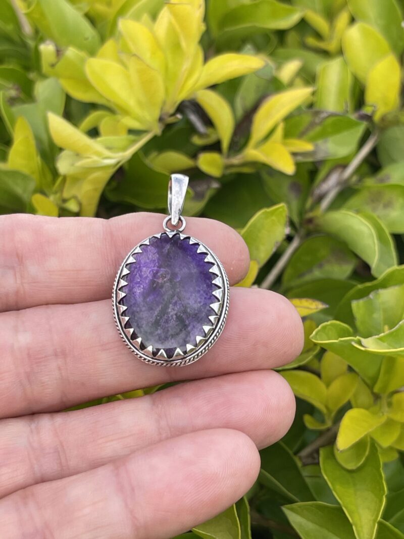 This is Deep Sugilite Oval Pendant