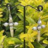 These are Sterling Silver Rosary Cross Pearl Earrings