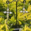 These are Sterling Silver Rosary Cross Pearl Earrings