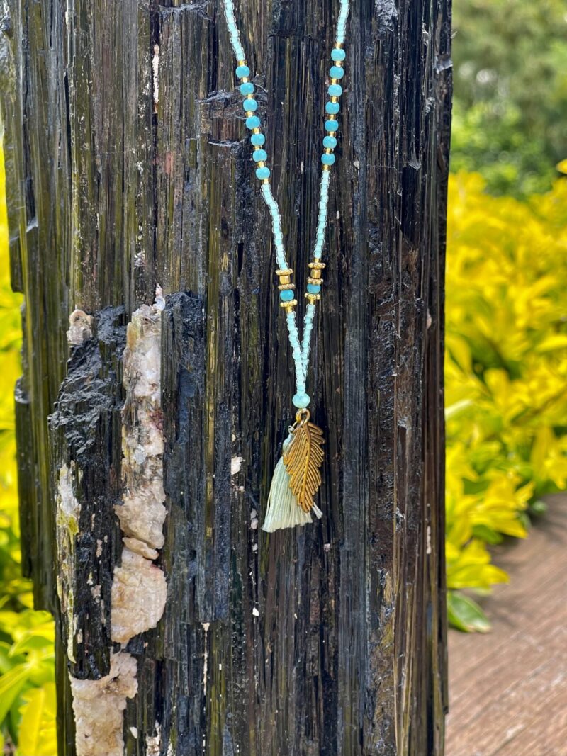 This is Cute Light Turquoise Bead Necklace