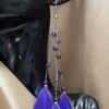 These are Purple Freedom Feather Earrings – Embrace Grace and Liberation