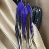 These are Purple Freedom Feather Earrings – Embrace Grace and Liberation