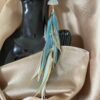 These are Turquoise Fan Natural and Turquoise Feather Earrings – Vibrant Elegance with a Natural Touch