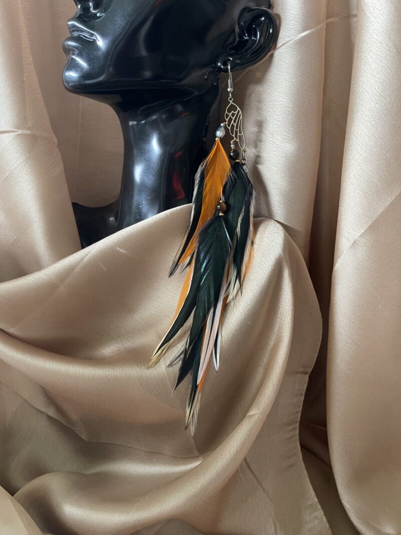 These are Feather Earrings – Radiant Beauty with Earthy Elegance