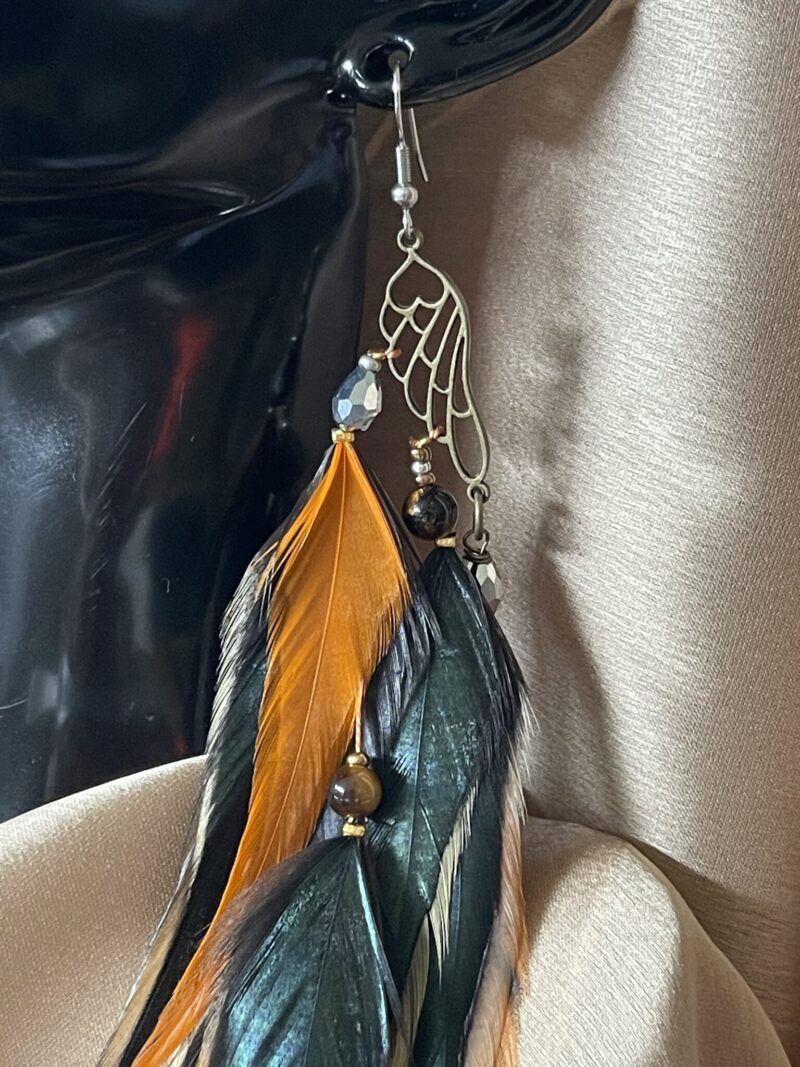 These are Feather Earrings – Radiant Beauty with Earthy Elegance