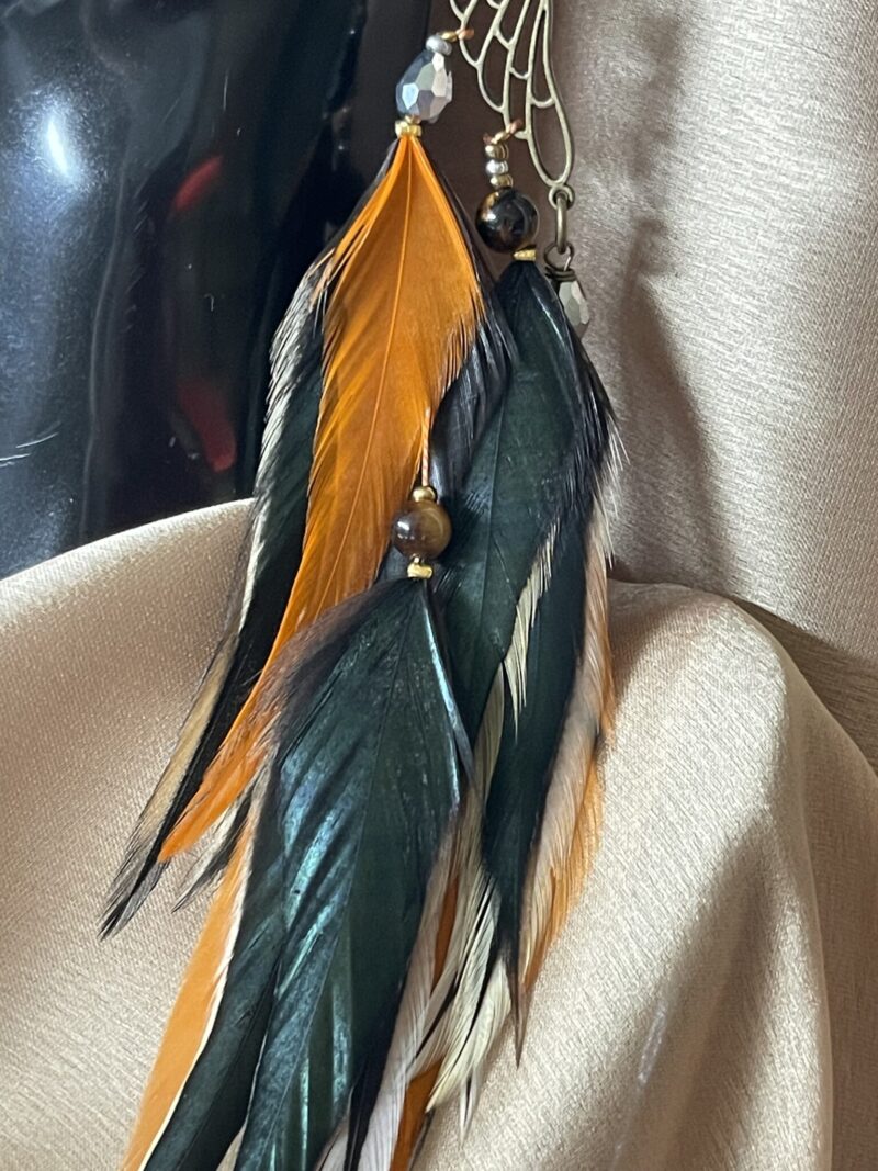 These are Feather Earrings – Radiant Beauty with Earthy Elegance