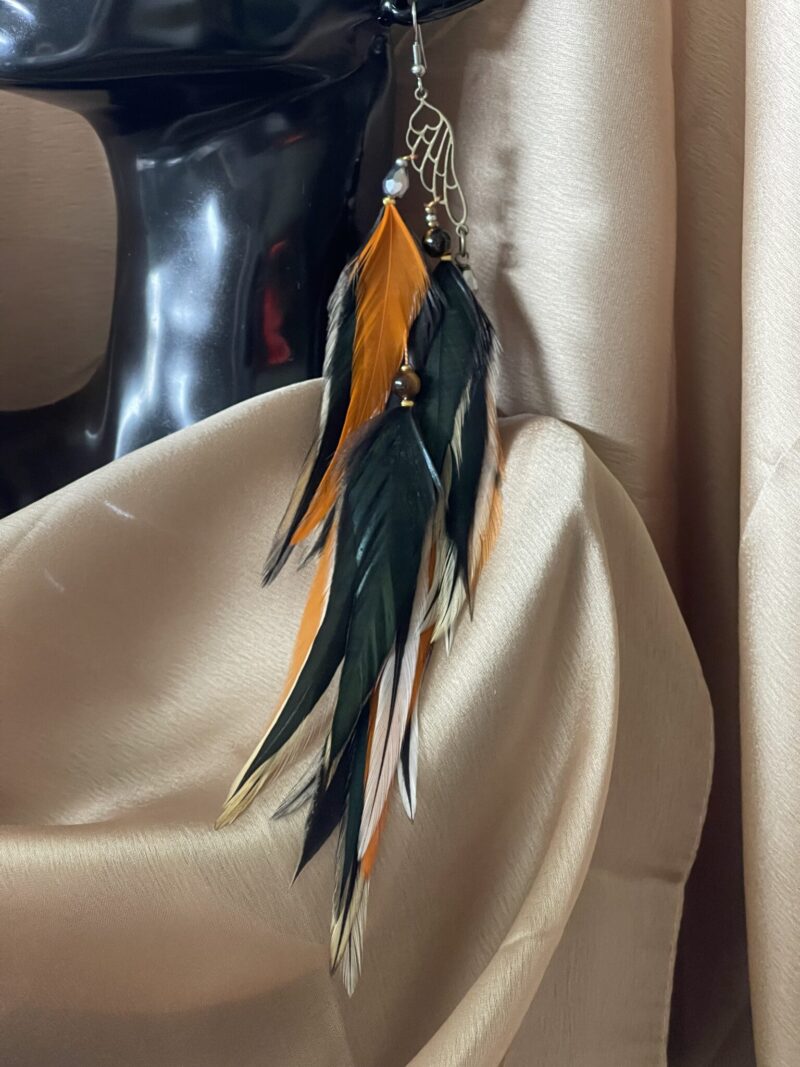 These are Feather Earrings – Radiant Beauty with Earthy Elegance