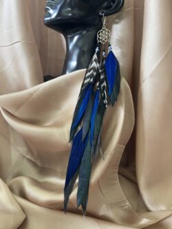 these are Seed of Life Midnight Feather Earrings – Mystical Elegance with Deep Energy