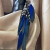 these are Seed of Life Midnight Feather Earrings – Mystical Elegance with Deep Energy