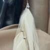 Bridal Clear Quartz These are Feather Earrings – Timeless Elegance for Your Special Day