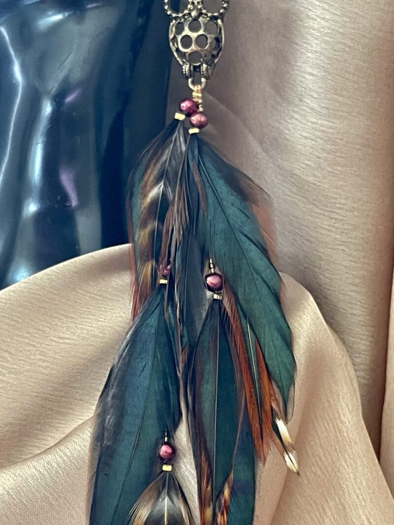 these are Owl Wisdom Brown Feather Earrings – A Symbol of Insight and Intuition