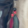 These are Mesmerizing Wine and Black Feather Earrings 20cm 