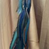 This is Turquoise Blue Brown Medium Feather Clip – Effortless Boho Elegance