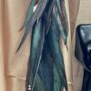 This is Dark Chocolate Forest Green Feather Clip – Natural Elegance with a Rustic Charm