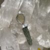 This is Moldavite Libyan Desert Glass Pendant in Silver ML510 Cosmic Harmony: Moldavite and Libyan Desert Glass Pendant in Silver