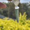 This is Moldavite Libyan Desert Glass Pendant in Silver ML510 Cosmic Harmony: Moldavite and Libyan Desert Glass Pendant in Silver