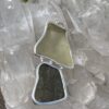 This is Maginicent Moldavite and Libyan Desert Glass Pendant in Silver ML509 Celestial Fusion Magnificent Moldavite