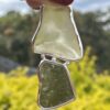 This is Maginicent Moldavite and Libyan Desert Glass Pendant in Silver ML509 Celestial Fusion Magnificent Moldavite