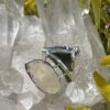 This is Moldavite Libyan Desert Glass Pendant in Silver ML517 Ethereal Balance: Moldavite and Libyan Desert Glass Pendant in Silver