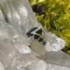 This is Moldavite Libyan Desert Glass Pendant in Silver ML517 Ethereal Balance: Moldavite and Libyan Desert Glass Pendant in Silver