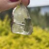 This is Moldavite Libyan Desert Glass Pendant in Silver ML550 Celestial Glow: Moldavite and Libyan Desert Glass Pendant in Silver