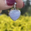 this is Heart of Tranquility: Blue Lace Agate Heart Pendant