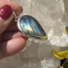 this is Mystical Beauty: Labradorite Teardrop Pendant in Silver