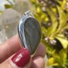 this is Mystical Beauty: Labradorite Teardrop Pendant in Silver