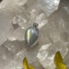 This is Mystical Charm: Small Labradorite Teardrop Pendant in Silver