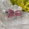 This is Passion and Light: Strawberry Quartz Heart Pendant in Silver