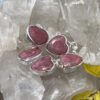 This is Passion and Light: Strawberry Quartz Heart Pendant in Silver