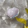 This is A Loving Embrace: Heart-Shaped Pink Rose Quartz Pendant in Silver